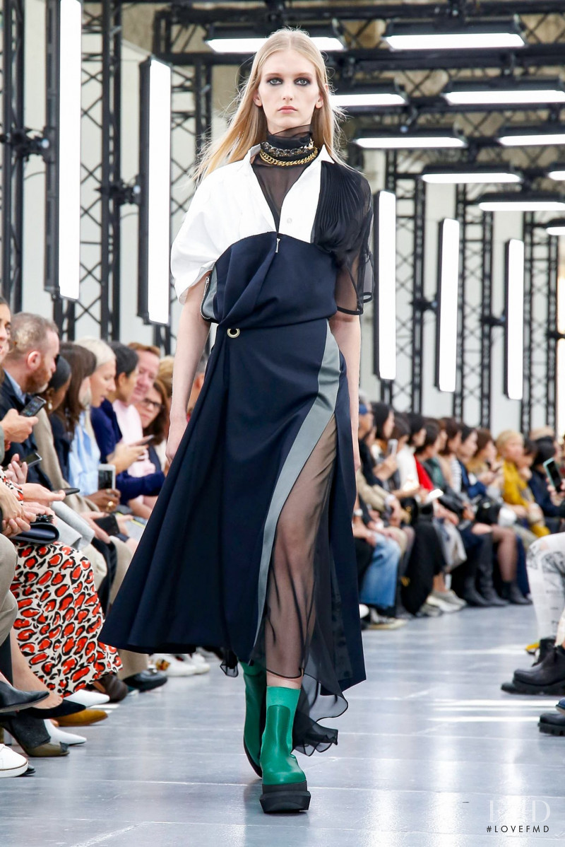 Mia Brammer featured in  the Sacai fashion show for Spring/Summer 2020