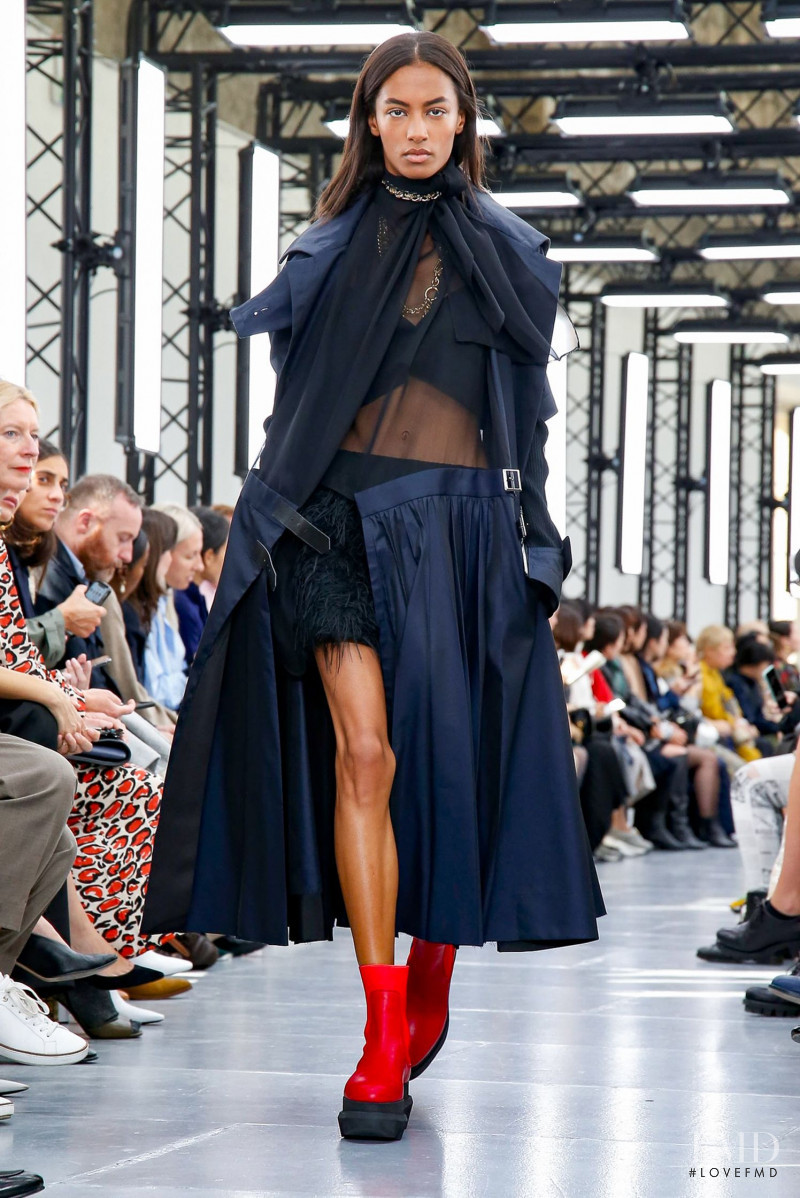Sacha Quenby featured in  the Sacai fashion show for Spring/Summer 2020