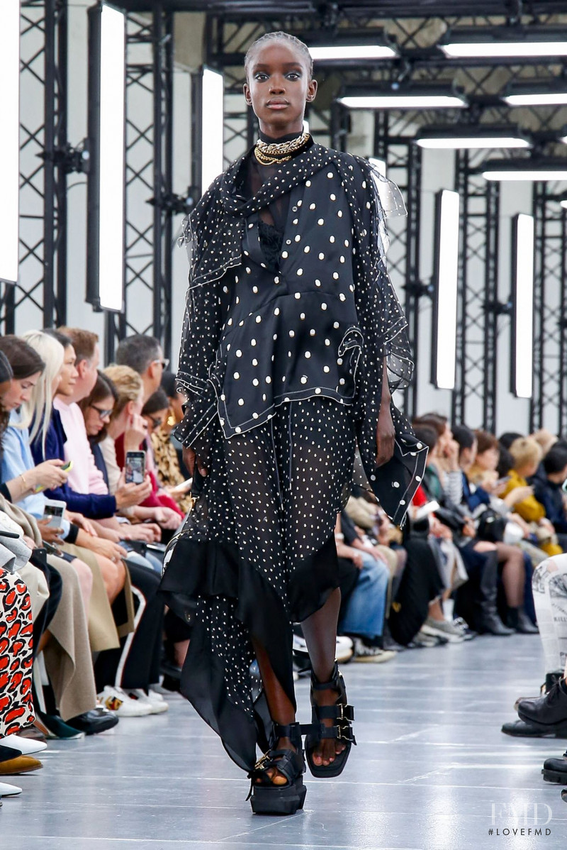 Maty Fall Diba featured in  the Sacai fashion show for Spring/Summer 2020