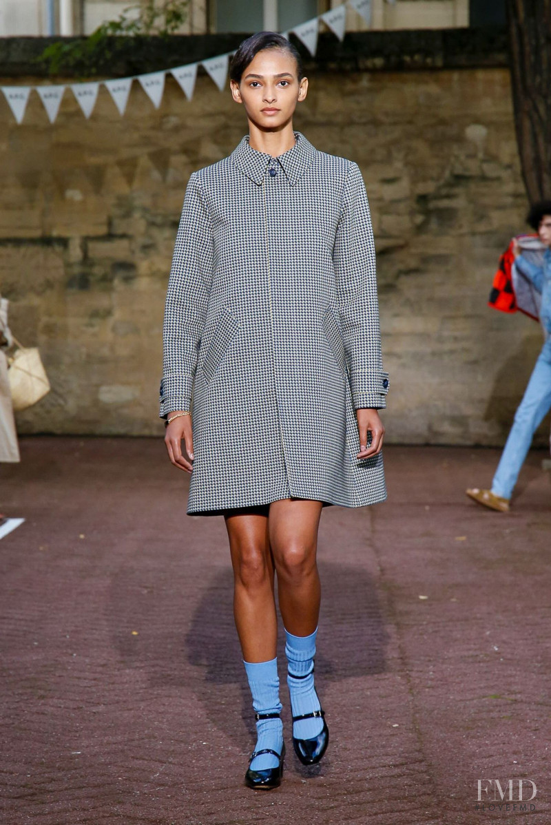 Angelica Alves featured in  the A.P.C. fashion show for Spring/Summer 2020