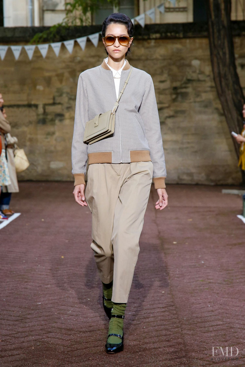 America Gonzalez featured in  the A.P.C. fashion show for Spring/Summer 2020