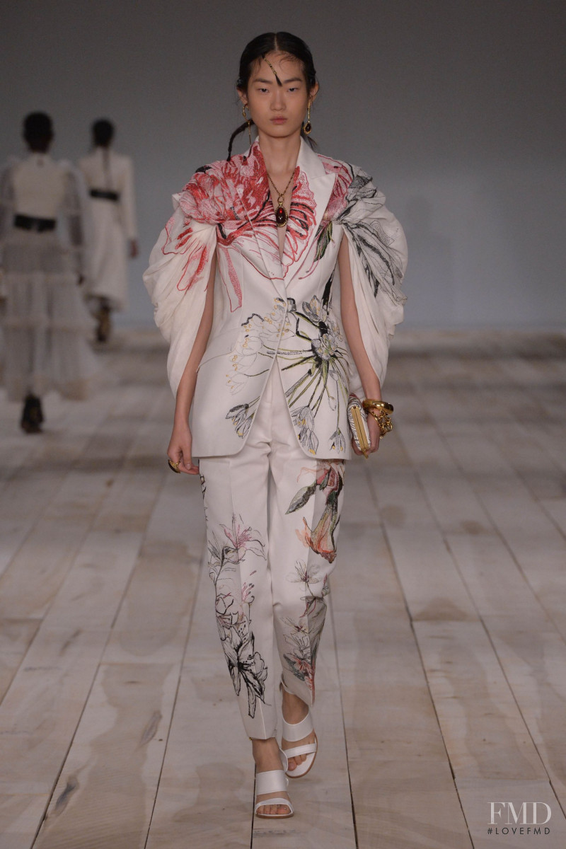 Hyun Ji Shin featured in  the Alexander McQueen fashion show for Spring/Summer 2020