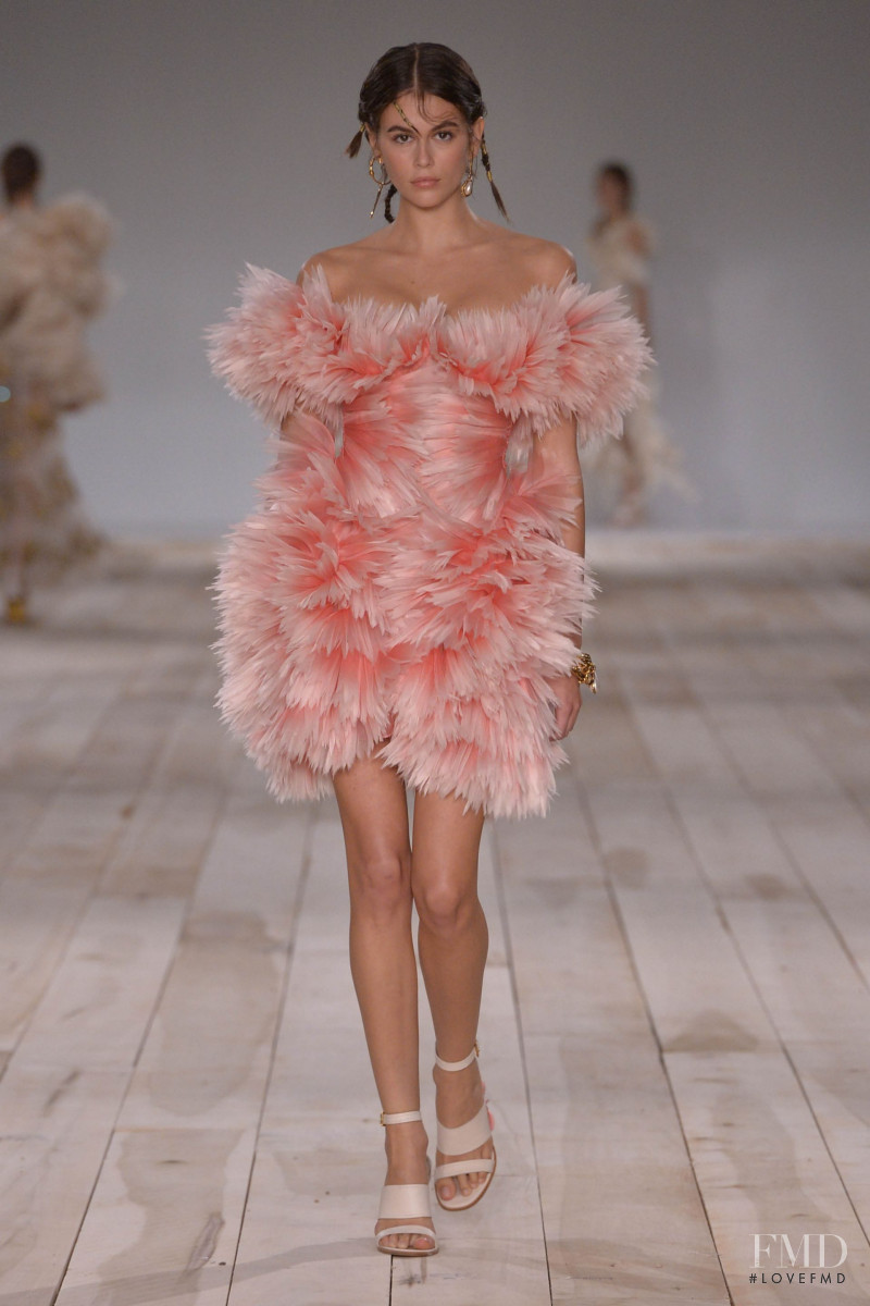 Kaia Gerber featured in  the Alexander McQueen fashion show for Spring/Summer 2020