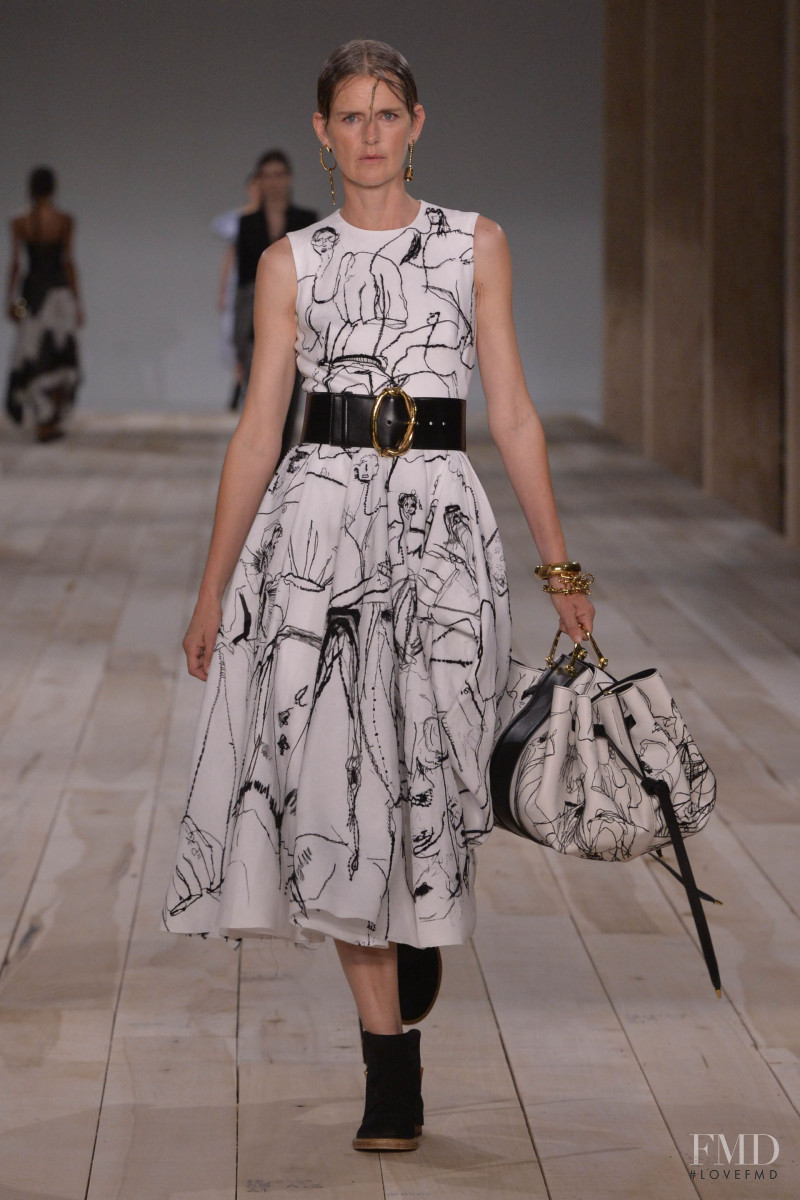 Stella Tennant featured in  the Alexander McQueen fashion show for Spring/Summer 2020