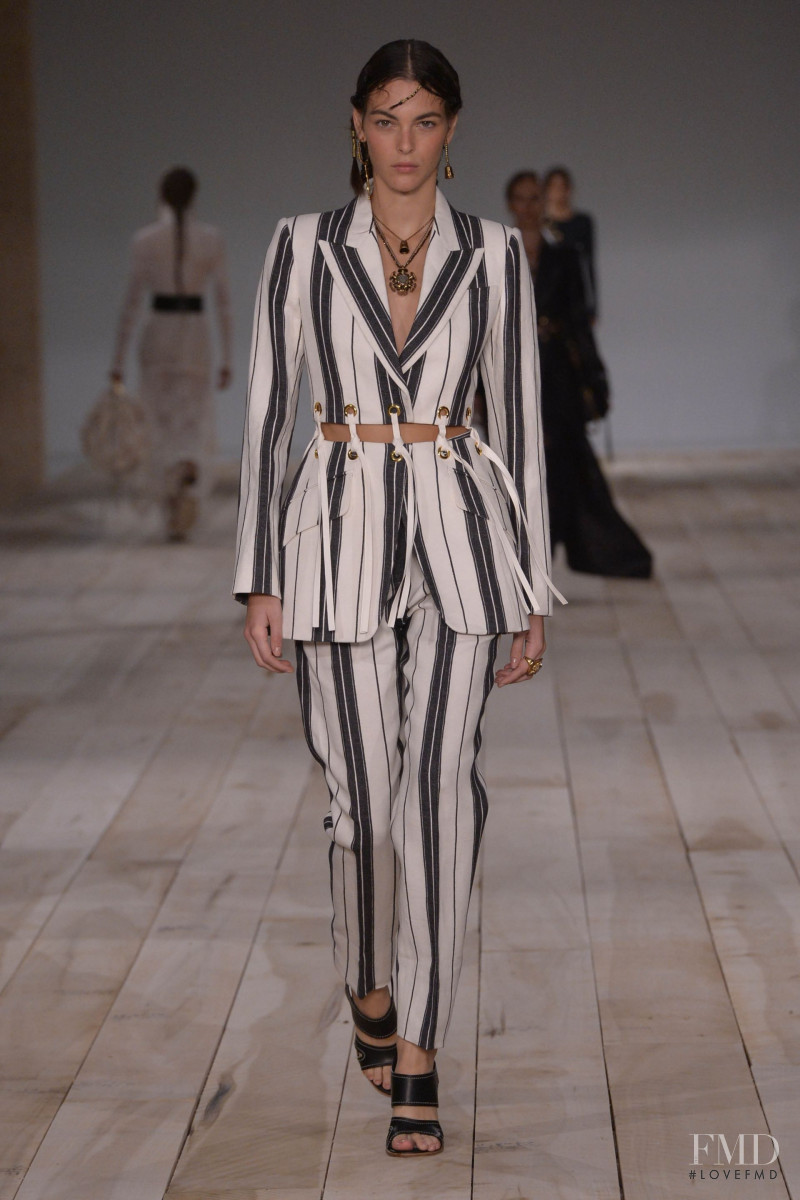 Vittoria Ceretti featured in  the Alexander McQueen fashion show for Spring/Summer 2020
