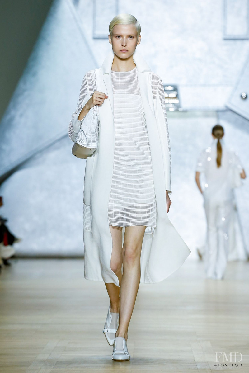 Sara Soric featured in  the Akris fashion show for Spring/Summer 2020