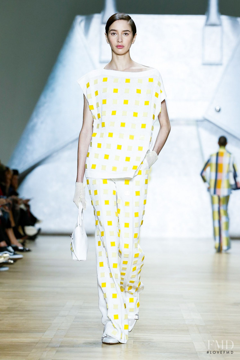 Karime Bribiesca featured in  the Akris fashion show for Spring/Summer 2020
