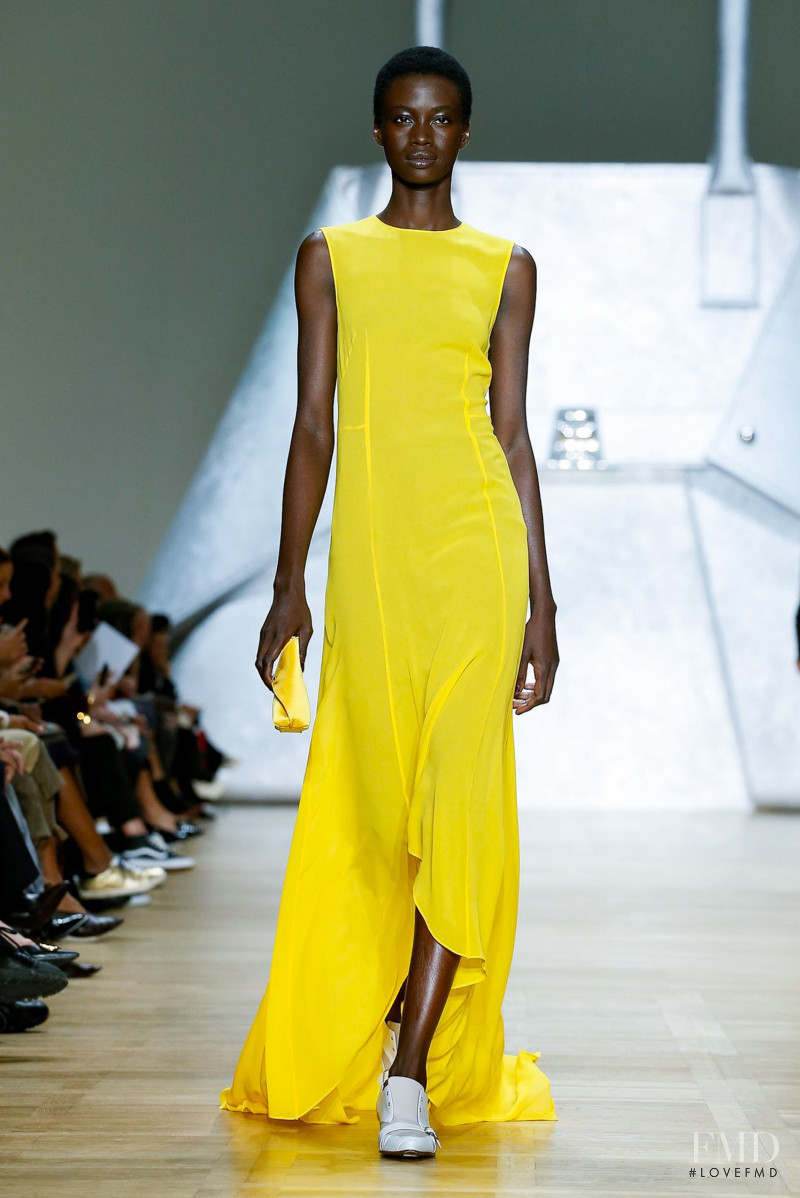 Fatou Jobe featured in  the Akris fashion show for Spring/Summer 2020