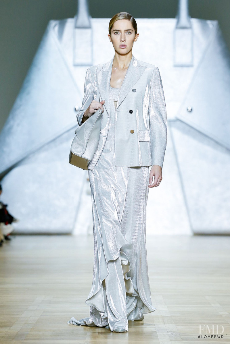 Teddy Quinlivan featured in  the Akris fashion show for Spring/Summer 2020