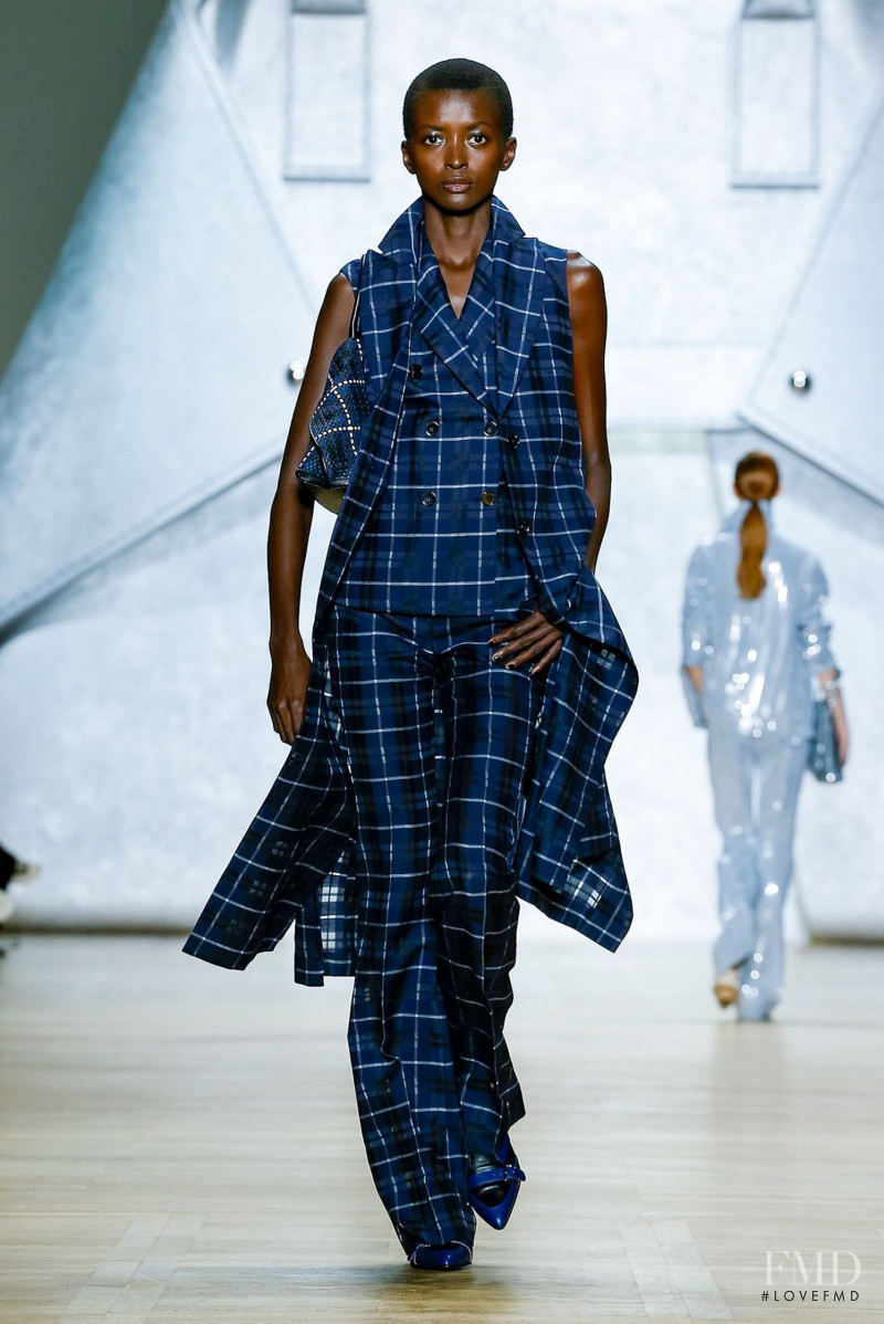 Nayeli Figueroa featured in  the Akris fashion show for Spring/Summer 2020