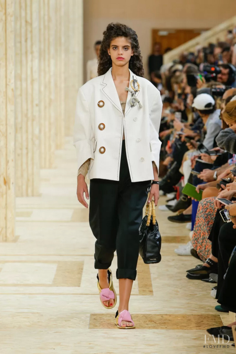 Hannah McNeil featured in  the Miu Miu fashion show for Spring/Summer 2020