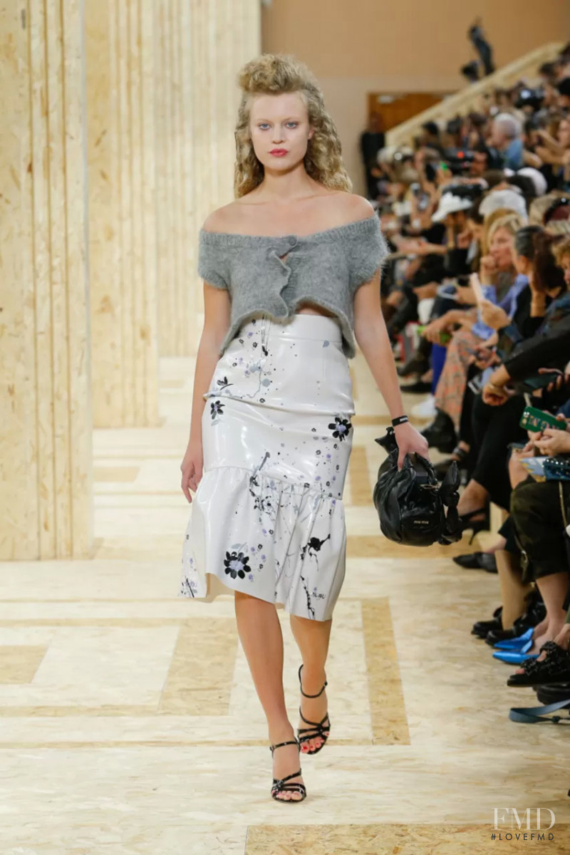 Elsa Brisinger featured in  the Miu Miu fashion show for Spring/Summer 2020