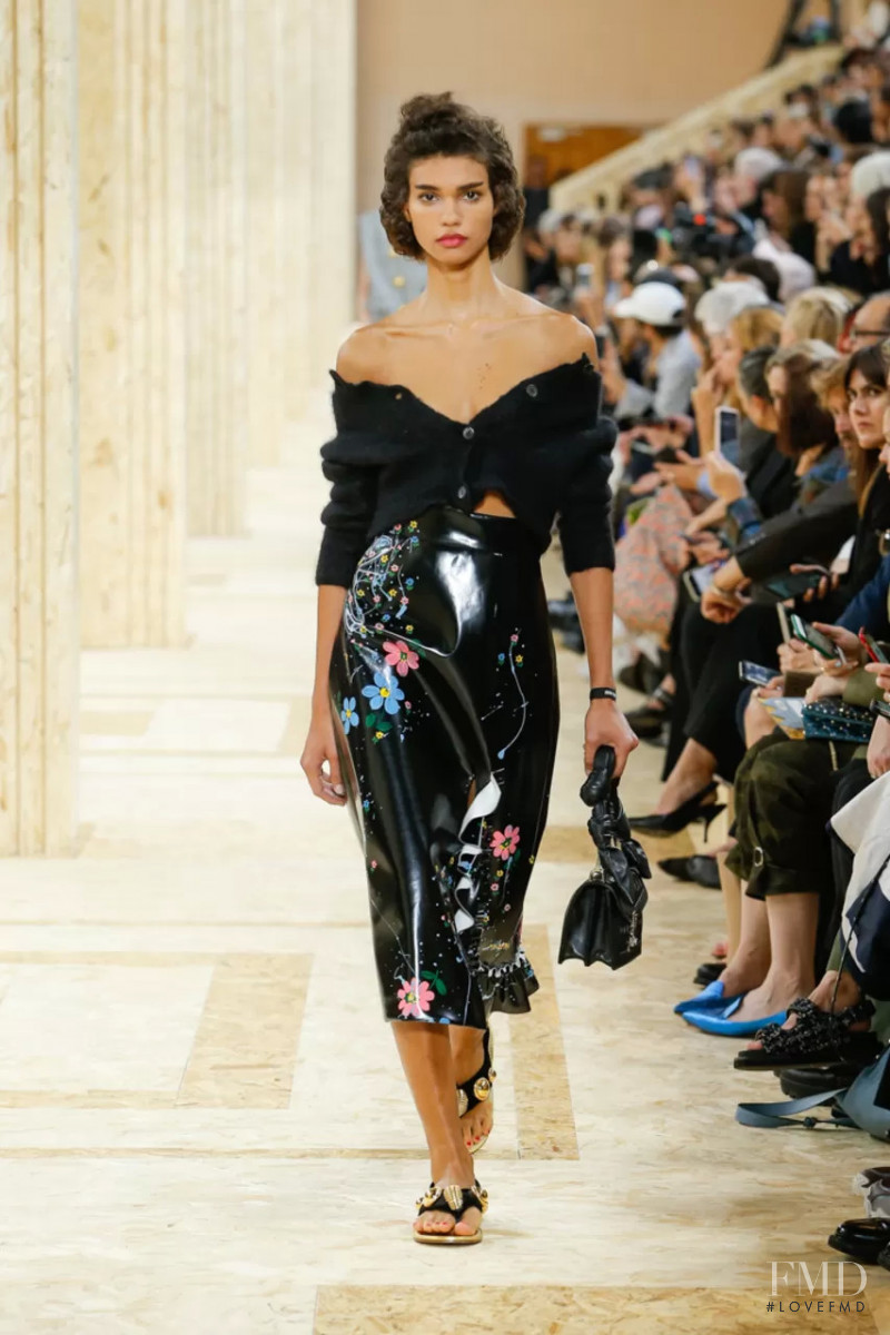 Barbara Valente featured in  the Miu Miu fashion show for Spring/Summer 2020