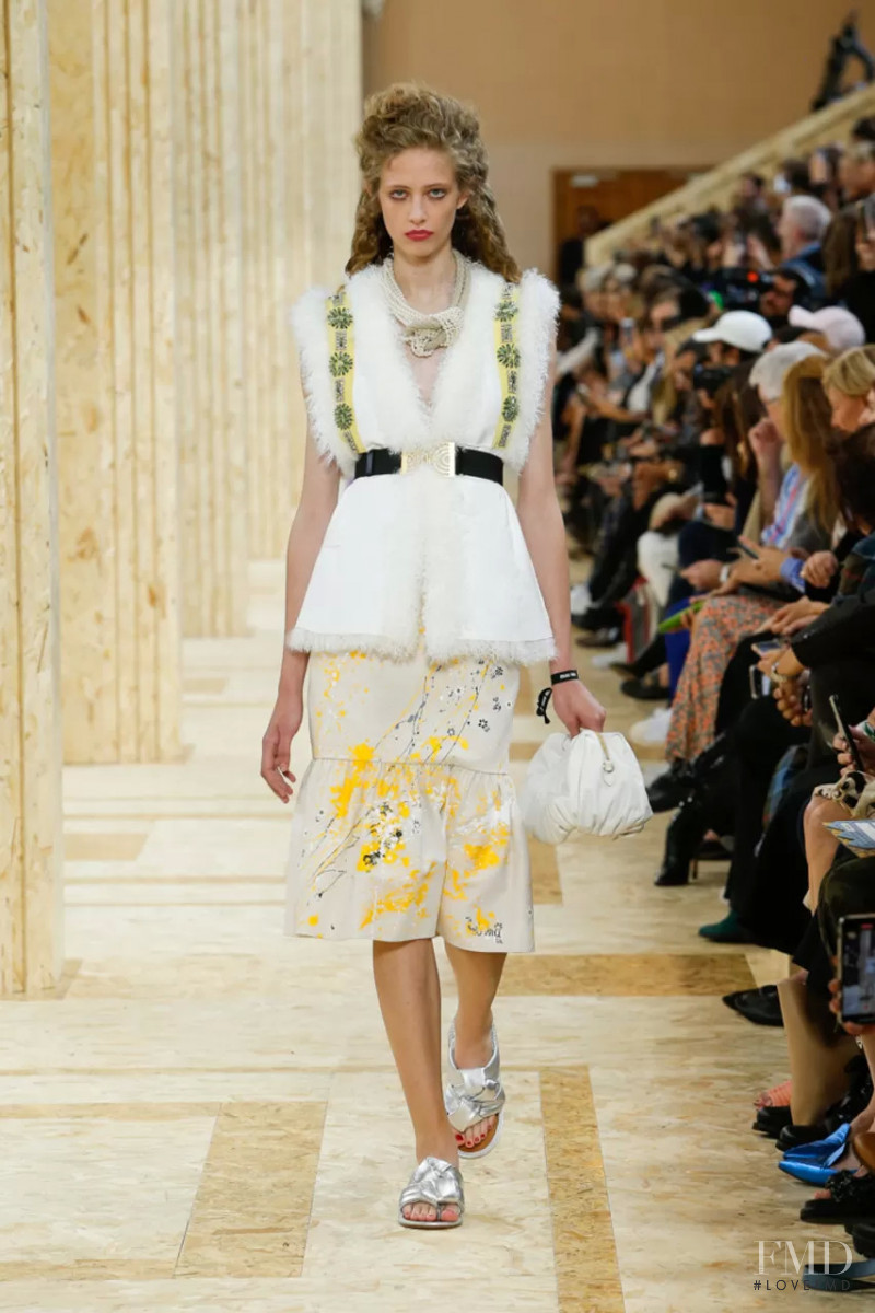 Anna Francesca featured in  the Miu Miu fashion show for Spring/Summer 2020