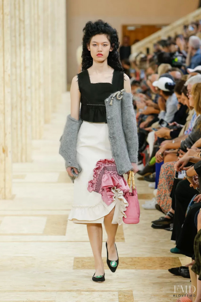 Bo Wen featured in  the Miu Miu fashion show for Spring/Summer 2020