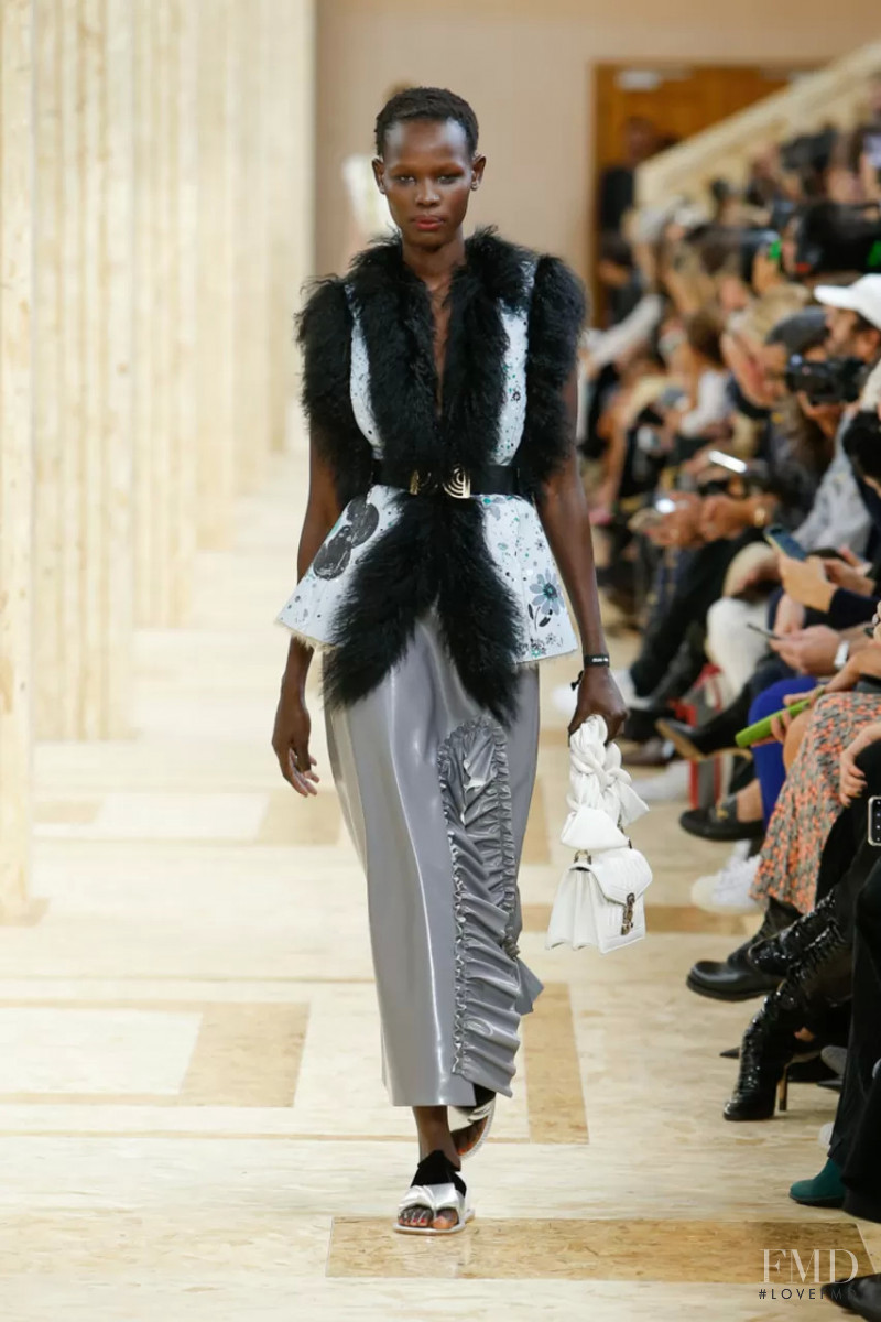 Shanelle Nyasiase featured in  the Miu Miu fashion show for Spring/Summer 2020
