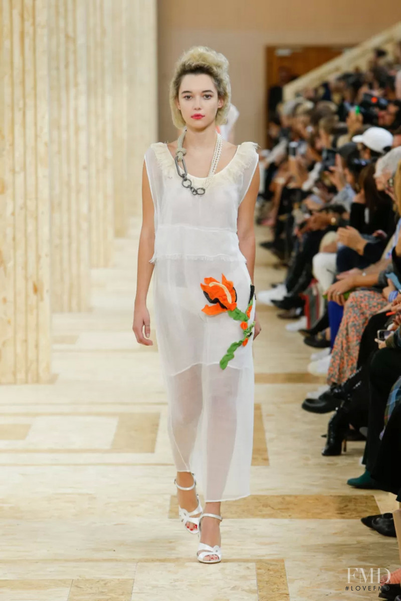 Sarah Snyder featured in  the Miu Miu fashion show for Spring/Summer 2020