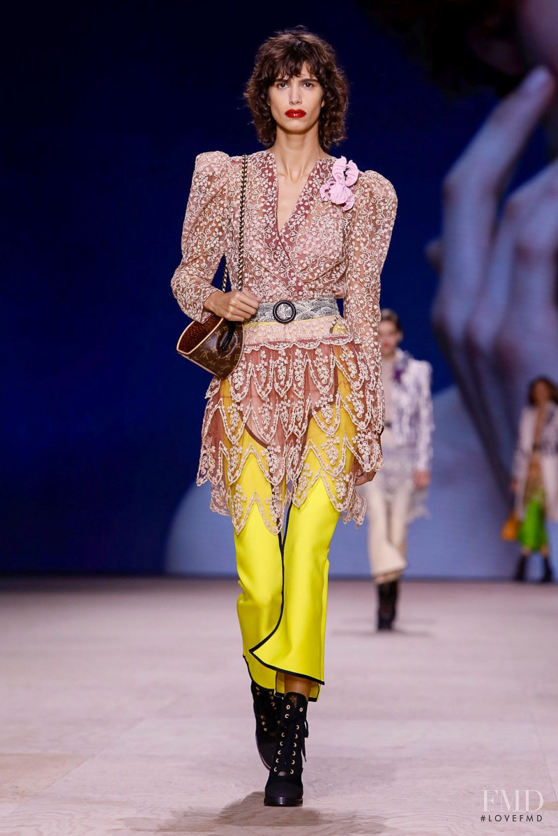 Mica Arganaraz featured in  the Louis Vuitton fashion show for Spring/Summer 2020