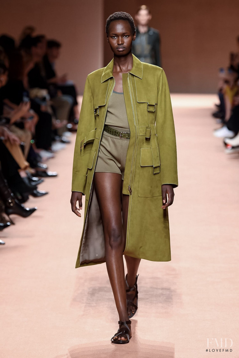 Nyarach Abouch Ayuel Aboja featured in  the Hermès fashion show for Spring/Summer 2020