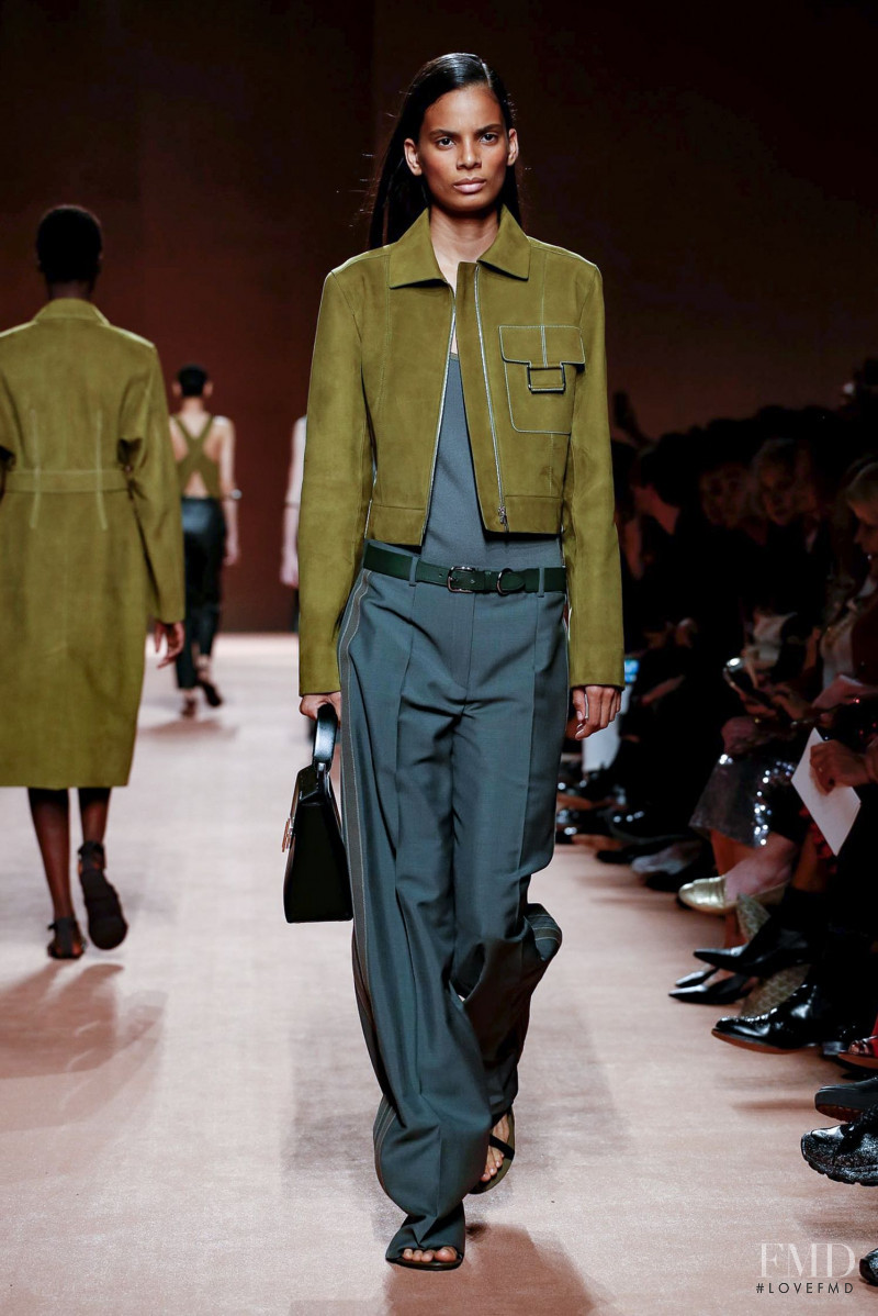 Annibelis Baez featured in  the Hermès fashion show for Spring/Summer 2020