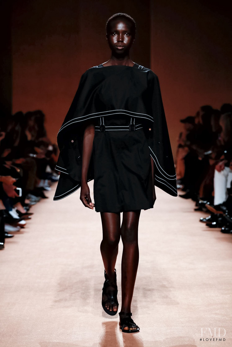 Ajok Madel featured in  the Hermès fashion show for Spring/Summer 2020