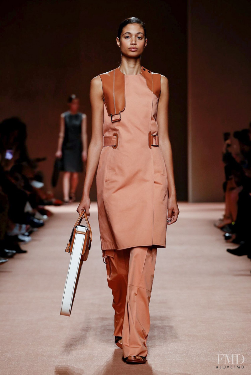 Malika El Maslouhi featured in  the Hermès fashion show for Spring/Summer 2020