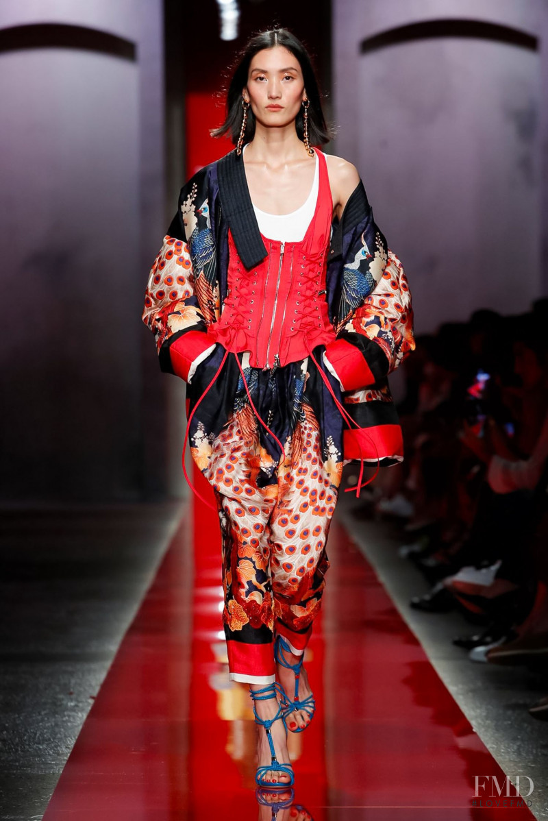 Lina Zhang featured in  the DSquared2 fashion show for Spring/Summer 2020