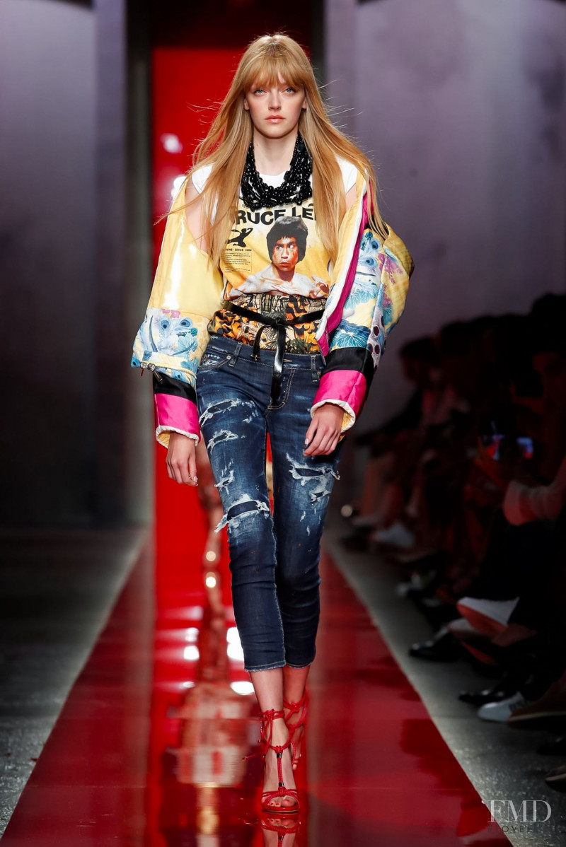 Eliza Kallmann featured in  the DSquared2 fashion show for Spring/Summer 2020