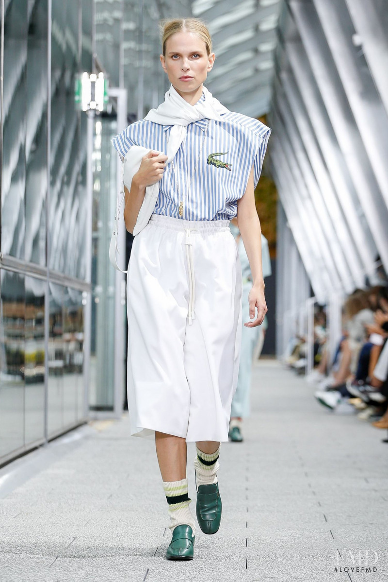 Lina Berg featured in  the Lacoste fashion show for Spring/Summer 2020