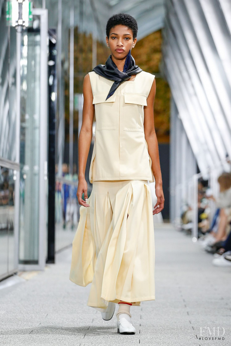 Naomi Chin Wing featured in  the Lacoste fashion show for Spring/Summer 2020