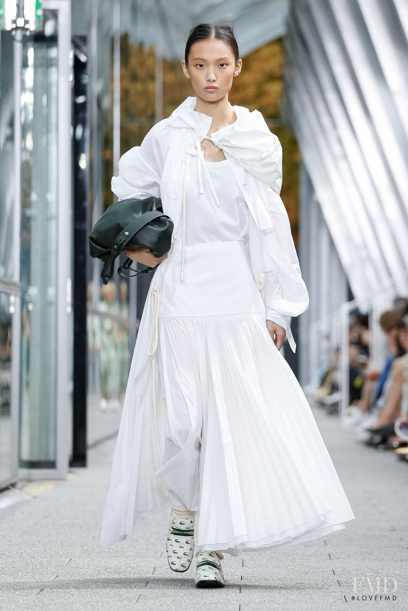 Tinglei Liu featured in  the Lacoste fashion show for Spring/Summer 2020