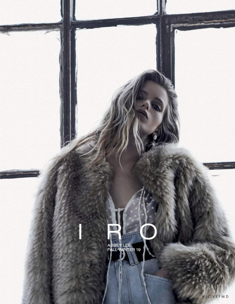 Abbey Lee Kershaw featured in  the IRO Paris advertisement for Autumn/Winter 2019