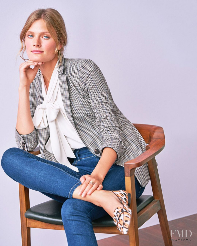Constance Jablonski featured in  the Ann Taylor advertisement for Fall 2019