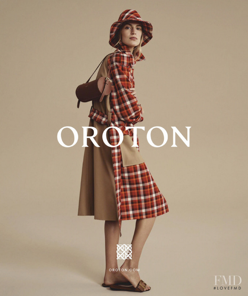 Vanessa Axente featured in  the Oroton advertisement for Autumn/Winter 2019