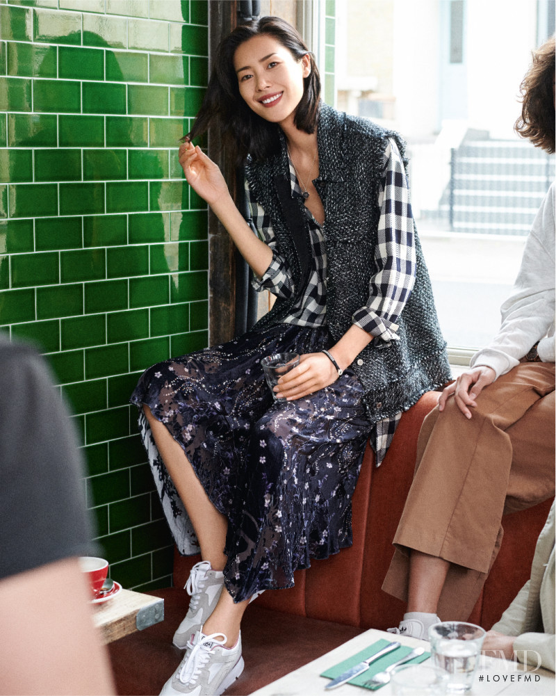 Liu Wen featured in  the Dazzle Fashion advertisement for Fall 2019