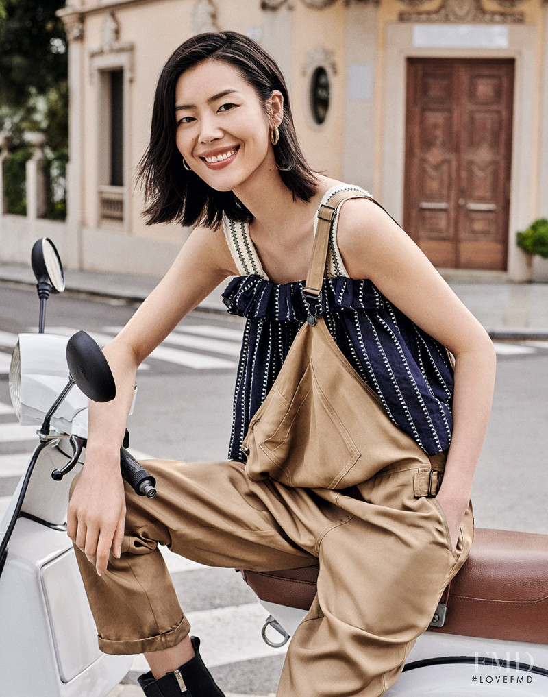Liu Wen featured in  the Dazzle Fashion advertisement for Summer 2019