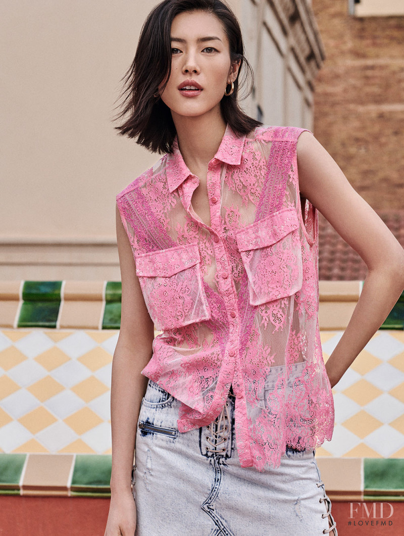 Liu Wen featured in  the Dazzle Fashion advertisement for Summer 2019