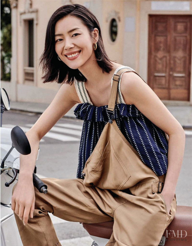 Liu Wen featured in  the Dazzle Fashion advertisement for Spring 2019