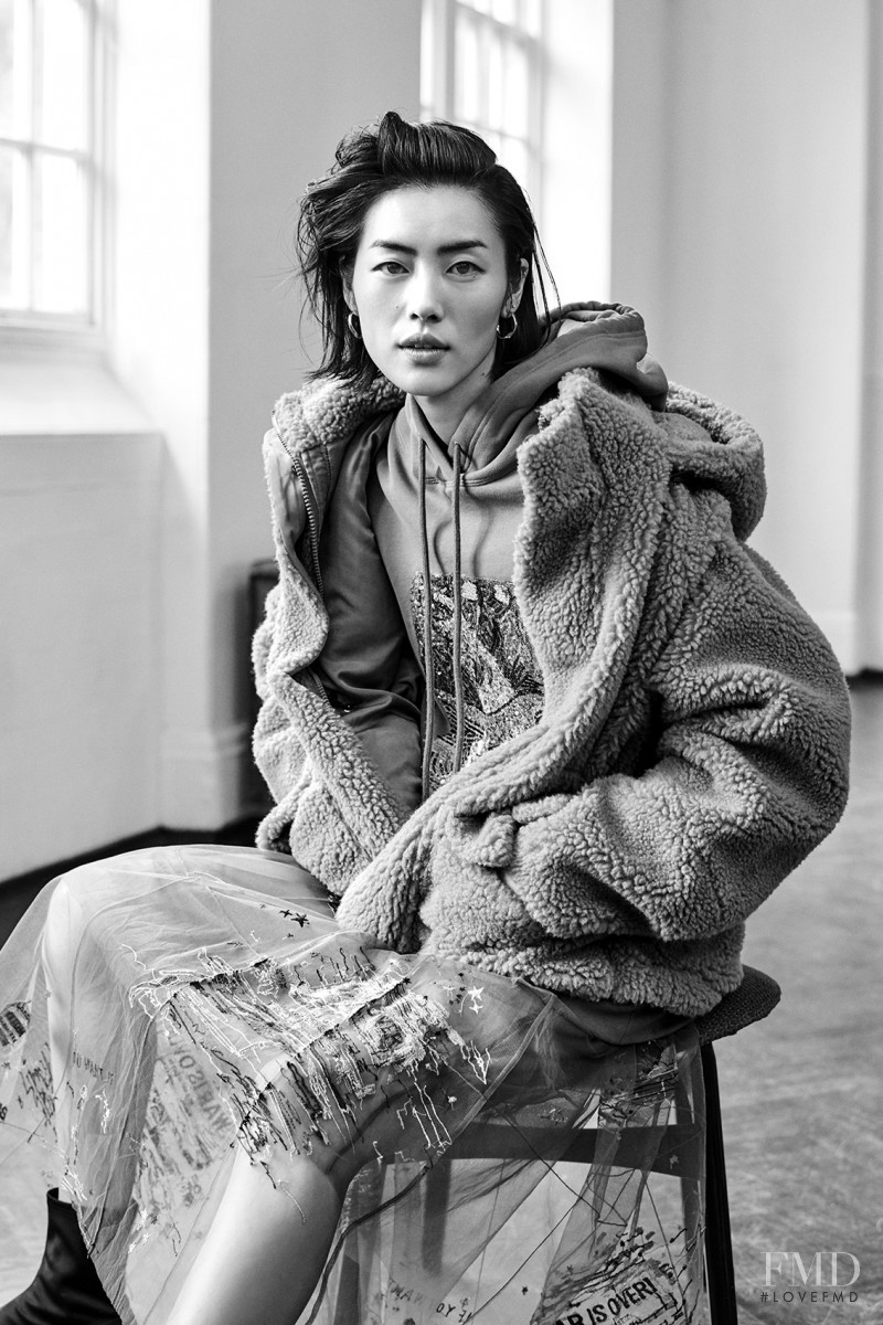 Liu Wen featured in  the Dazzle Fashion advertisement for Winter 2018