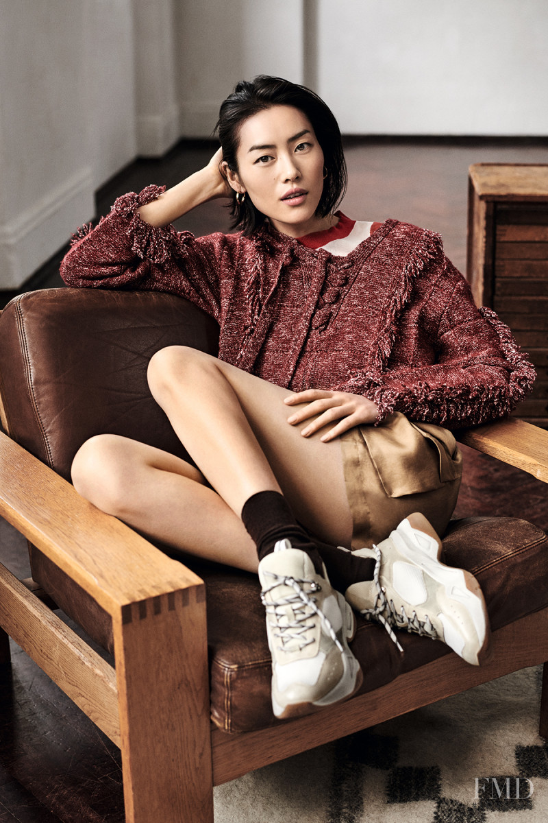 Liu Wen featured in  the Dazzle Fashion advertisement for Fall 2018