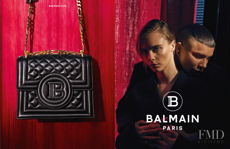 Cara Delevingne featured in  the Balmain advertisement for Autumn/Winter 2019