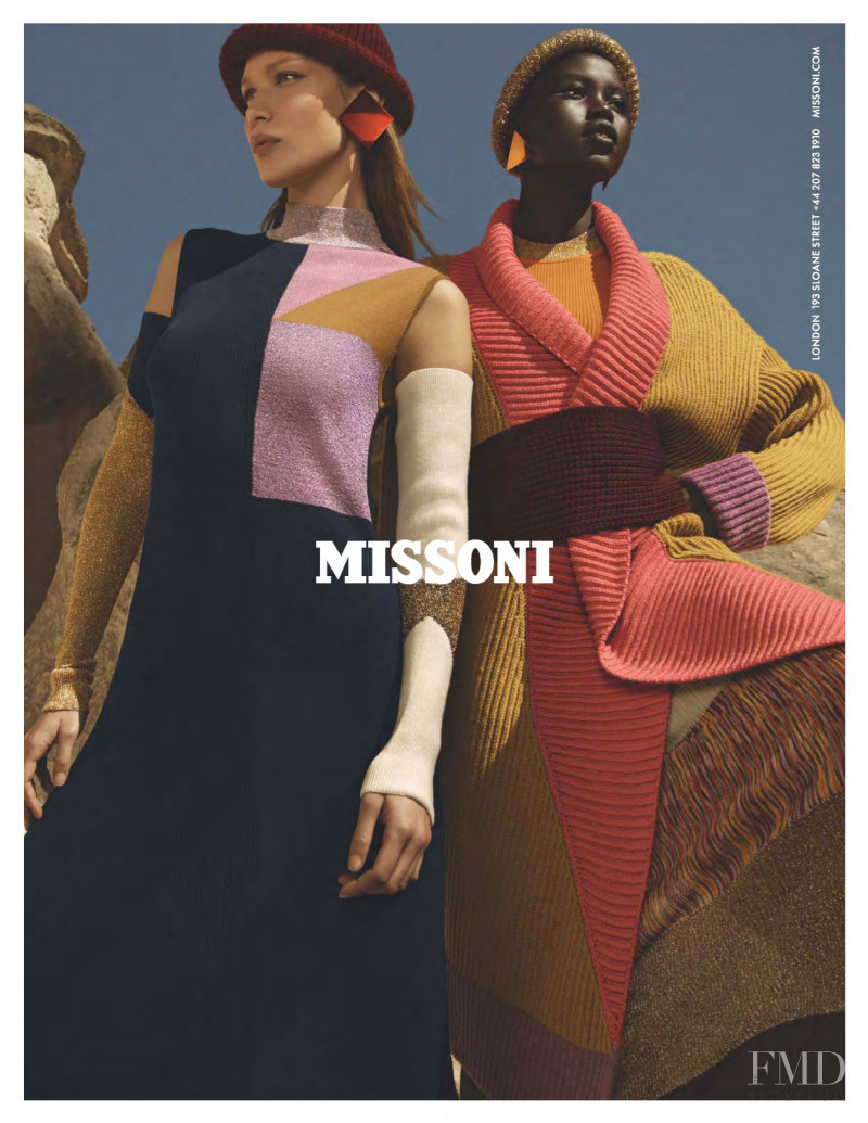 Bella Hadid featured in  the Missoni advertisement for Autumn/Winter 2019
