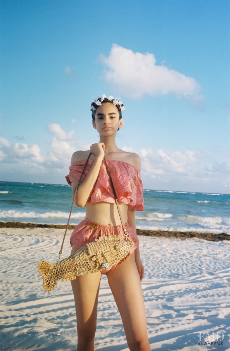 Isis Jimenez featured in  the Anikena by Azulik lookbook for Spring/Summer 2019