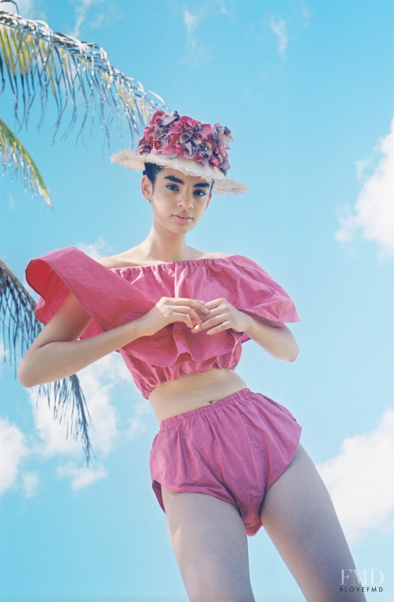 Isis Jimenez featured in  the Anikena by Azulik lookbook for Spring/Summer 2019