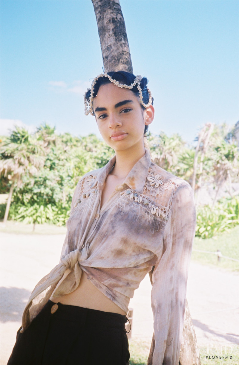Isis Jimenez featured in  the Anikena by Azulik lookbook for Spring/Summer 2019