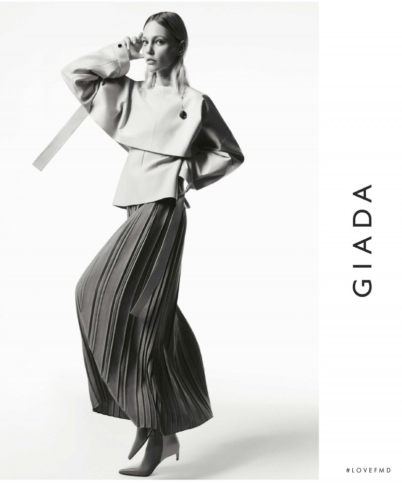 Sasha Pivovarova featured in  the Giada advertisement for Autumn/Winter 2019