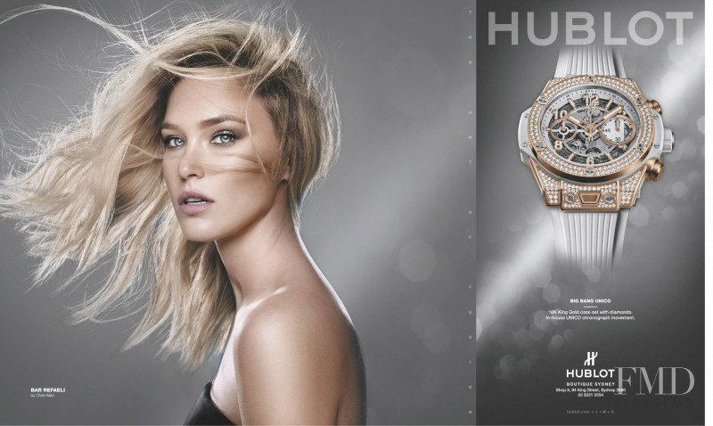 Bar Refaeli featured in  the Hublot advertisement for Autumn/Winter 2019