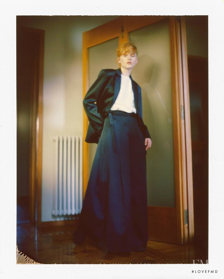 Emma Laird featured in  the Weili Zheng lookbook for Spring/Summer 2019