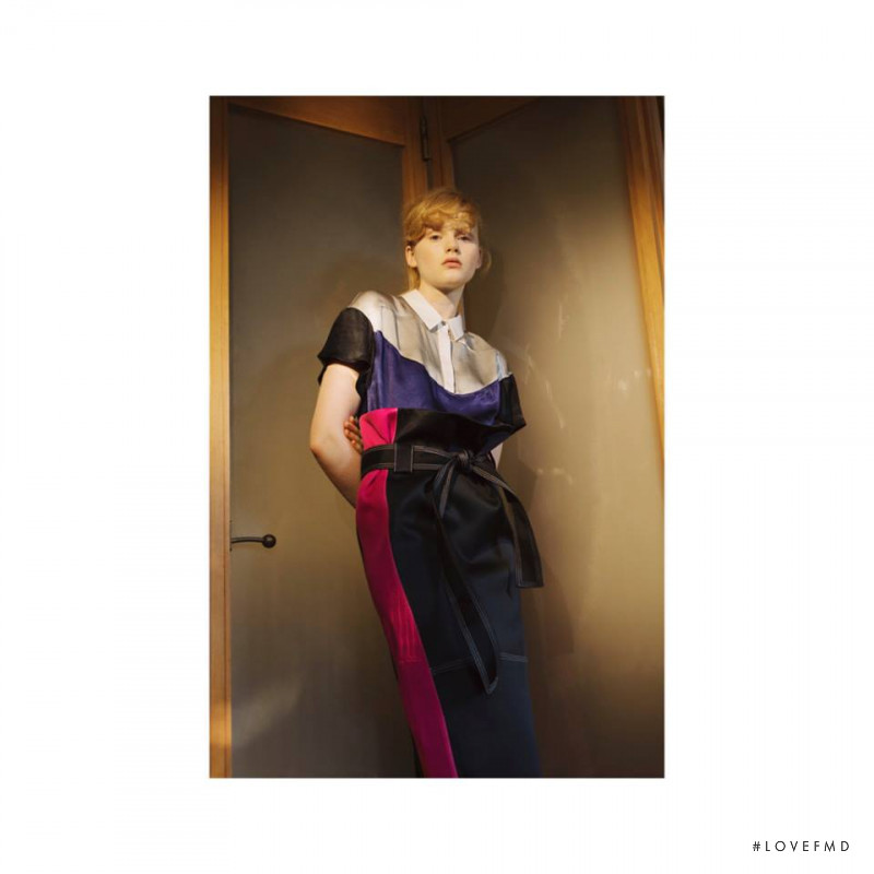 Emma Laird featured in  the Weili Zheng lookbook for Spring/Summer 2019