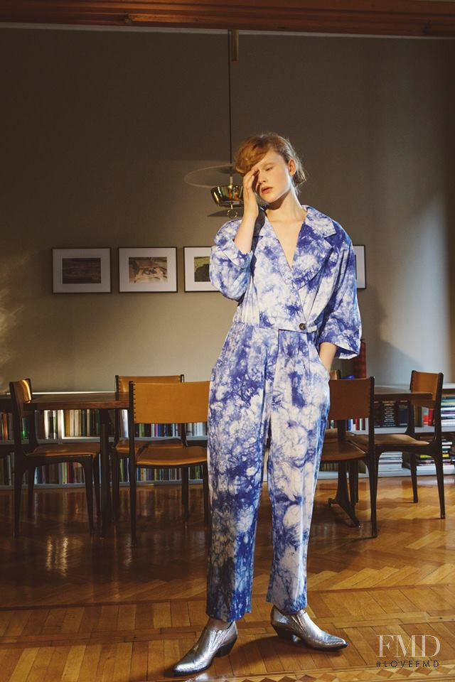 Emma Laird featured in  the Weili Zheng lookbook for Spring/Summer 2019